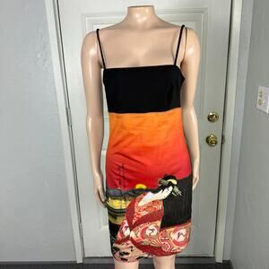 Y2K 90s Vintage Dress M Women's Rampage Party Mini Asian Polyester Geisha M3-27